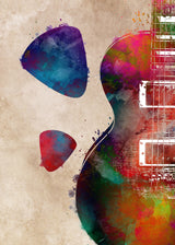 Guitar music art 13 Poster och Canvastavla