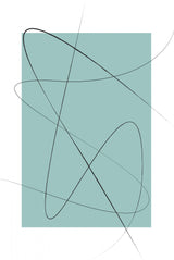 Turquoise Abstract Poster och Canvastavla