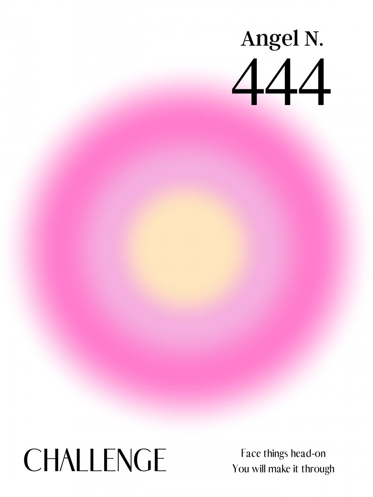 Angel Number 444 Poster och Canvastavla
