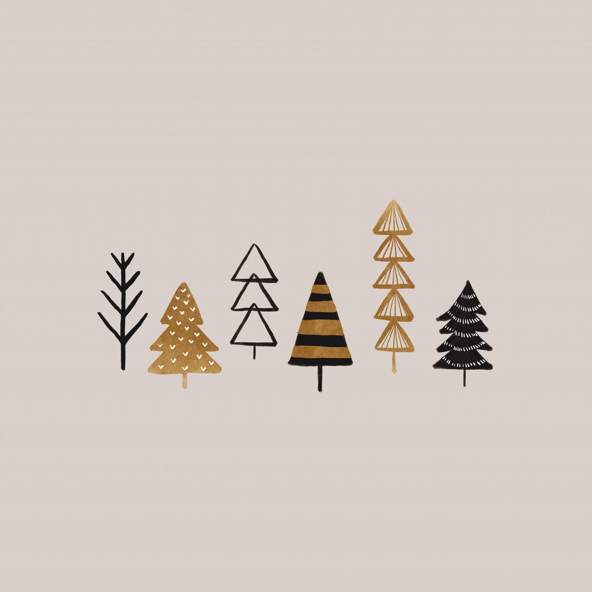 Xmas Winter Trees Poster och Canvastavla