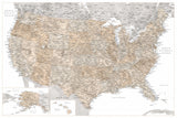 Highly detailed map of the United States Abey Poster och Canvastavla