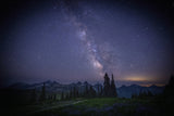 Milky Way in Mt Rainier Poster och Canvastavla