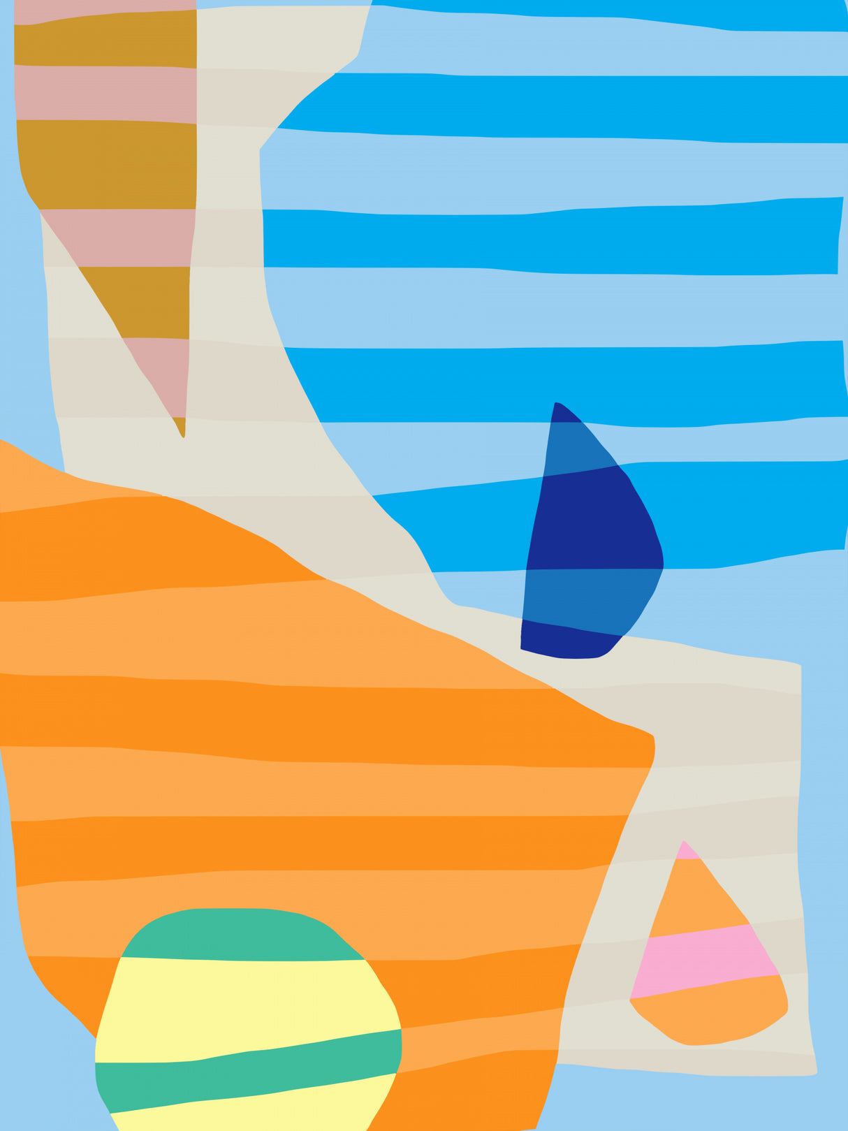 Abstract Stripe Minimal Collage 10 Poster och Canvastavla