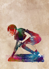 American Football Player Sport Art 7 Poster och Canvastavla