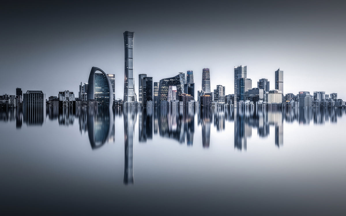 Beijing in the Mirror Poster och Canvastavla