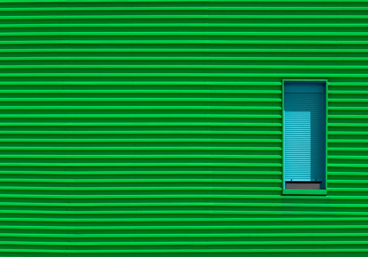 Blue Window Poster och Canvastavla