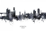 Ipswich England Skyline Poster och Canvastavla