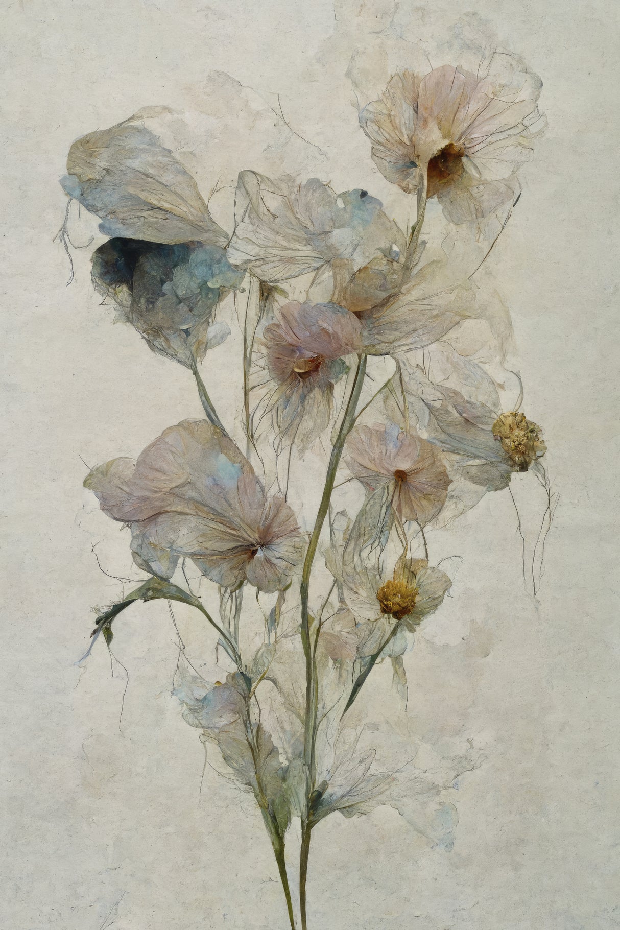 Fragile Flowers Poster och Canvastavla
