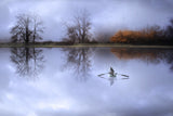 Fog in the lake Poster och Canvastavla