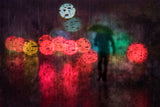 Rainy night in the city Poster och Canvastavla