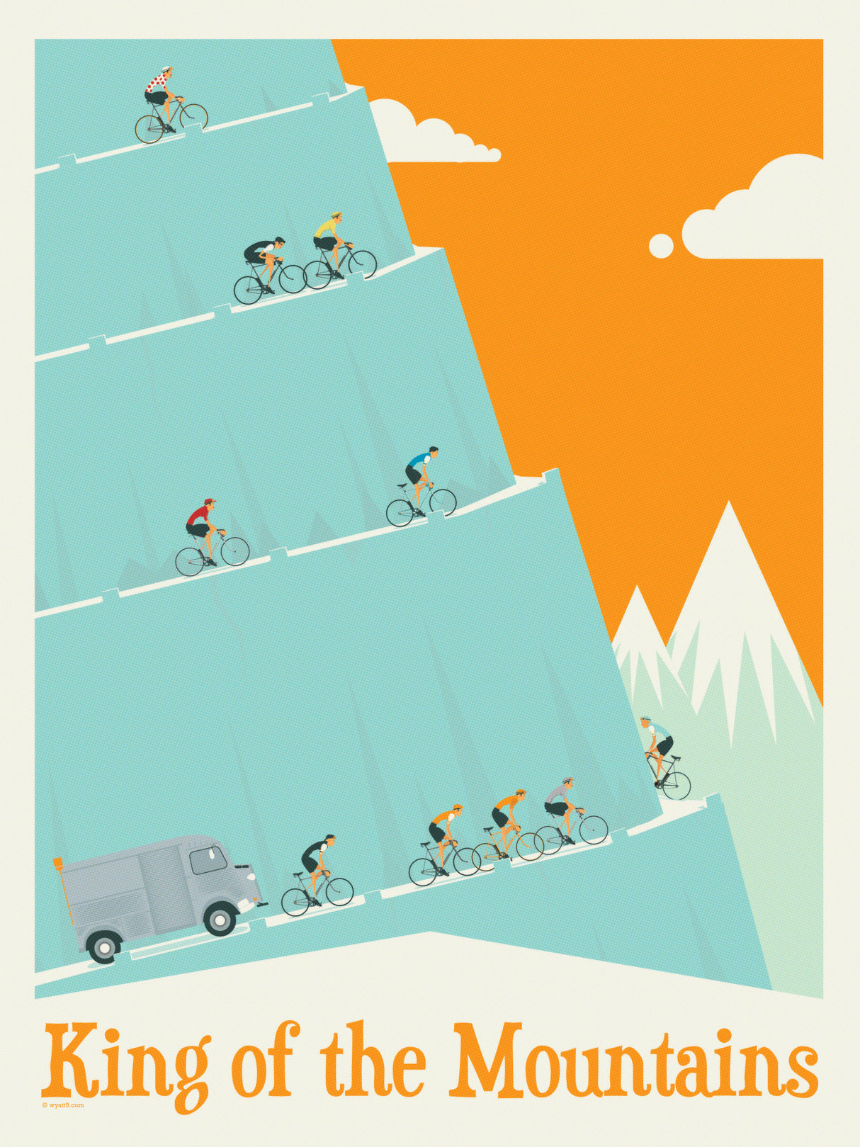 King of the Mountains Tour De France Stage Poster och Canvastavla