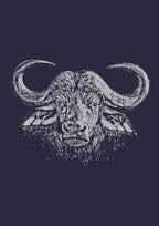 Cape Buffalo and Oxpecker Poster och Canvastavla