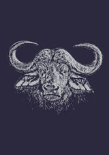 Cape Buffalo and Oxpecker Poster och Canvastavla