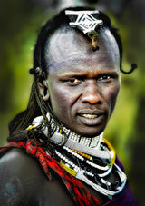 Maasai Mara Warrior. Tanzania. East Africa © Nora de Angelli / www.noraphotos.com Poster och Canvastavla