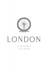 London city coordinates Poster och Canvastavla