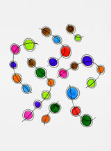 Circles Connecting Multicolor Poster och Canvastavla