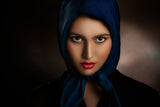 The blue scarf Poster och Canvastavla