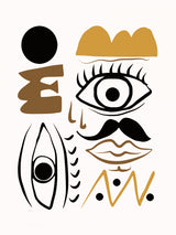 Face Composition Poster och Canvastavla