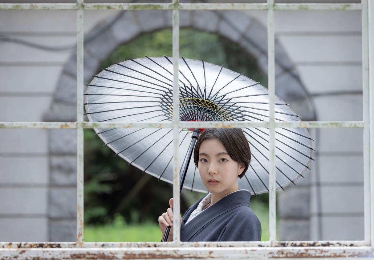 Japanese woman by the window Poster och Canvastavla