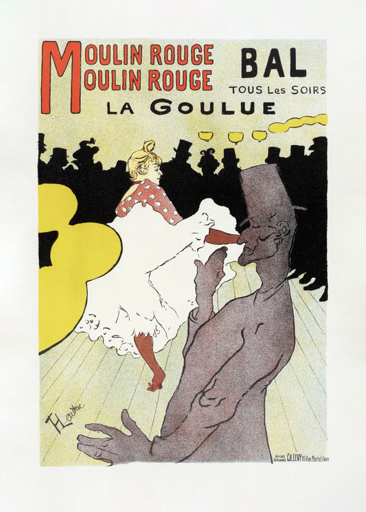 Affiche Pour Le Moulin Rouge la Goulue (1898 Poster och Canvastavla