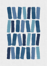 Blue Brush Strokes Poster och Canvastavla