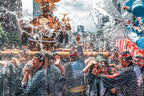 Water Splash Fastival Poster och Canvastavla