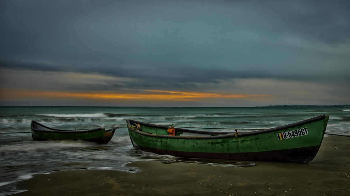 dawn on the beach Poster och Canvastavla