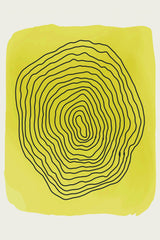 Yellow Watercolor Shapes Series #4 Poster och Canvastavla