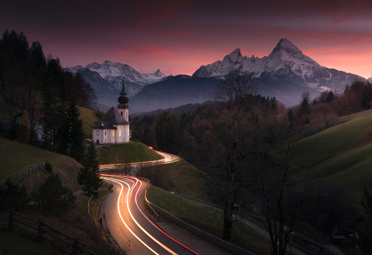 Bavarian Sunset Poster och Canvastavla