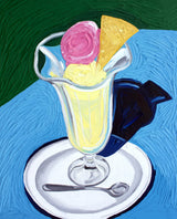Raspberry and Vanilla Ice Cream Poster och Canvastavla