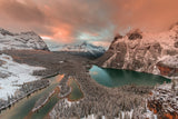 Golden Light over Opabin Lake Poster och Canvastavla