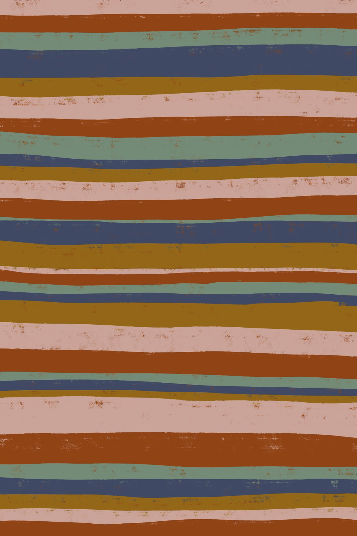 Ethno Colors Stripes Poster och Canvastavla