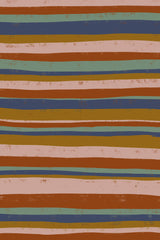 Ethno Colors Stripes Poster och Canvastavla