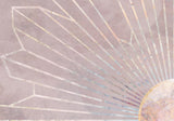 Gold geometric sun rays mural pink Poster och Canvastavla