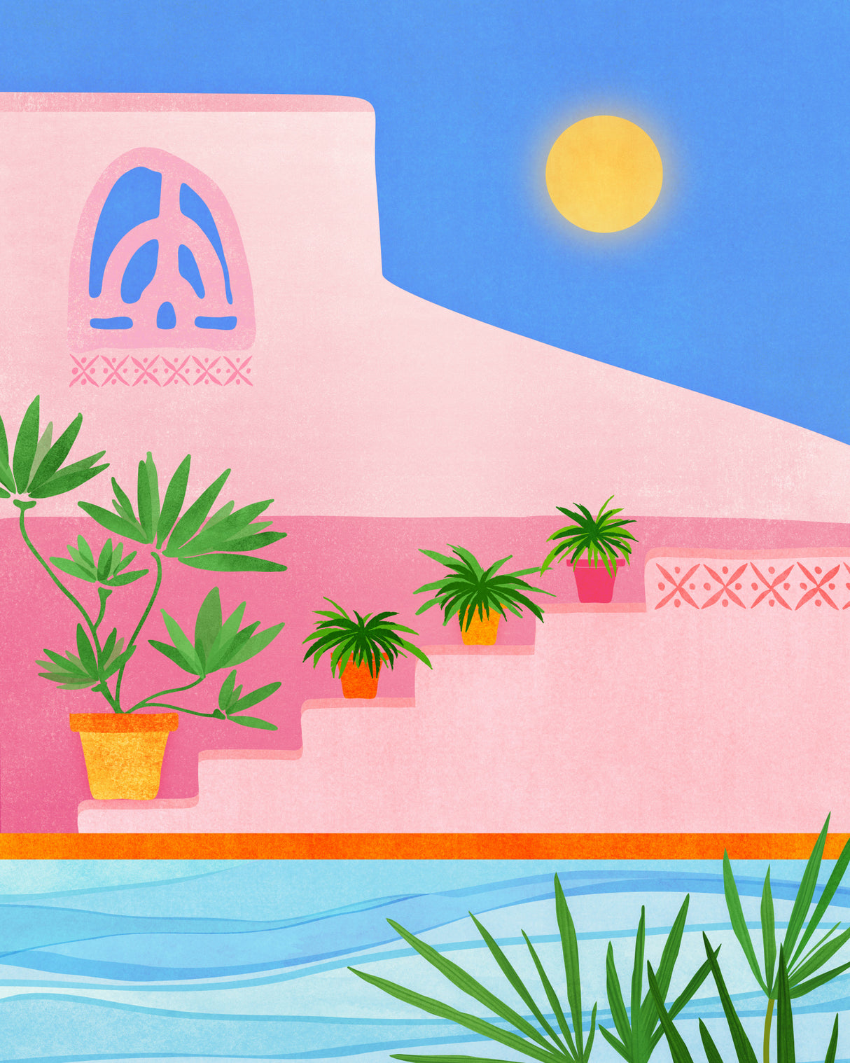 Belize Poolside Poster och Canvastavla