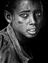 Ethiopian Eyes BW Poster och Canvastavla