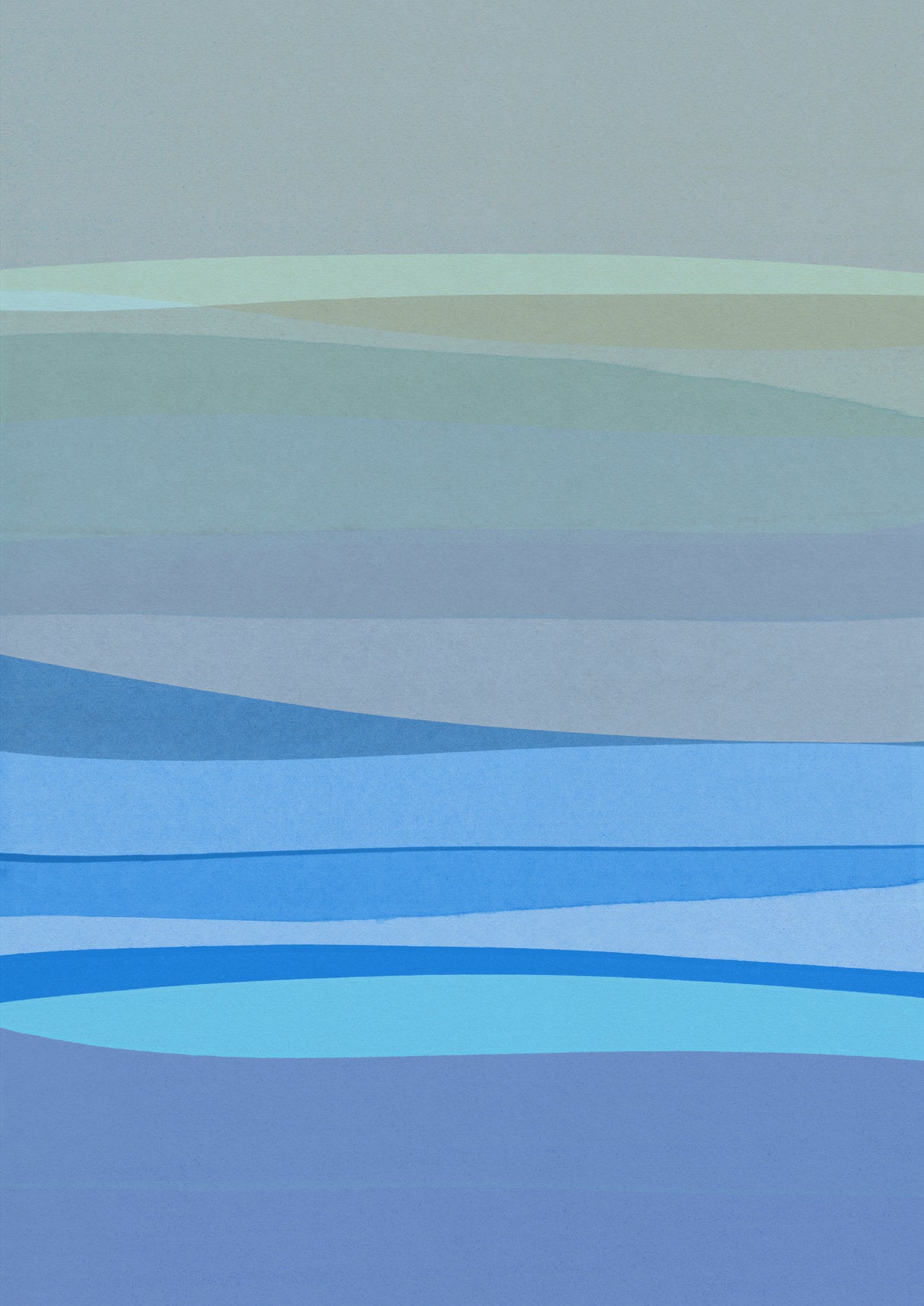 Blue Abstract I Poster och Canvastavla