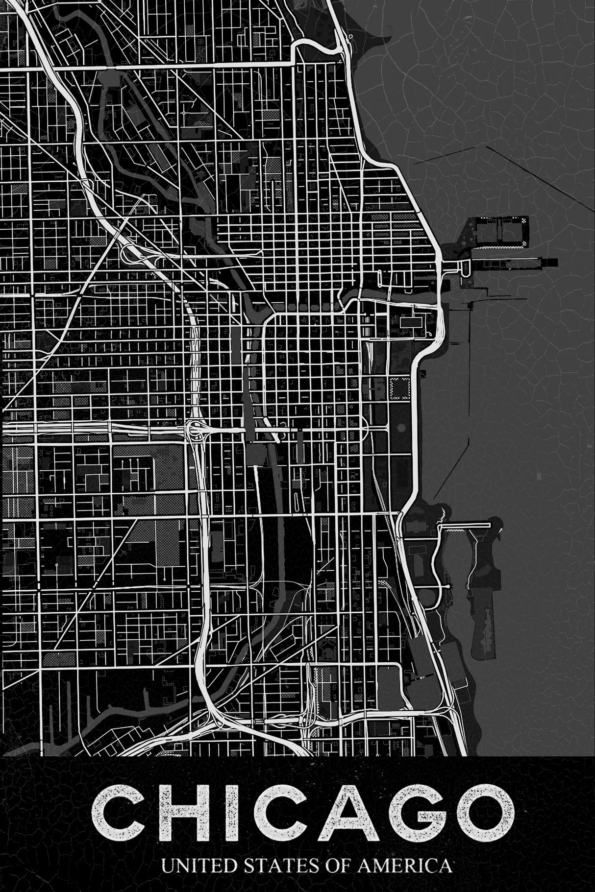 Chicago Whit.png Poster och Canvastavla
