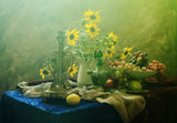 Still Life in green tones Poster och Canvastavla