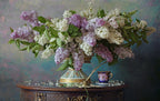 Still life with lilac flowers Poster och Canvastavla