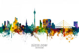 Düsseldorf Germany Skyline Poster och Canvastavla