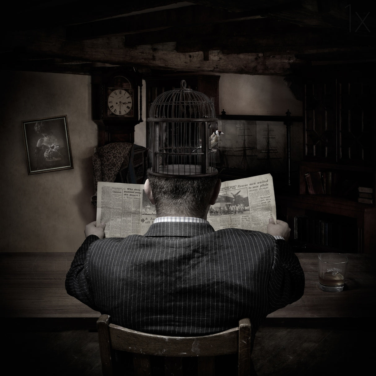 Melancholic Man Poster och Canvastavla