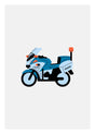 Polismotorcykel barnposter 4 Barnbarnposter utryckningsfordon