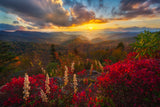 Golden Glow over The Blue Ridge Poster och Canvastavla