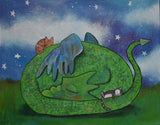 Cat Napping Poster och Canvastavla