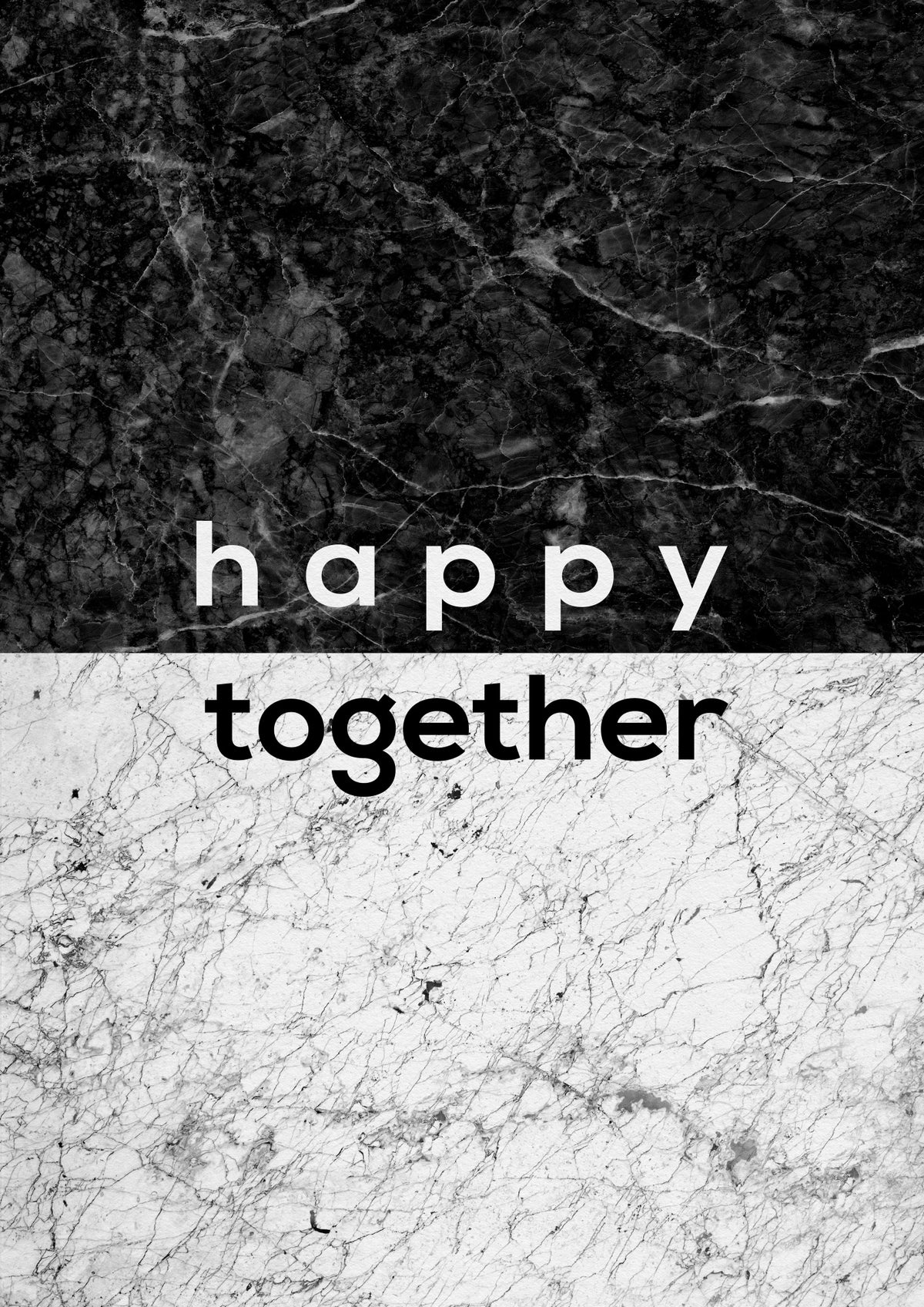 Happy Together Couples Quote Poster och Canvastavla