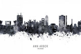 Ann Arbor Michigan Skyline Poster och Canvastavla