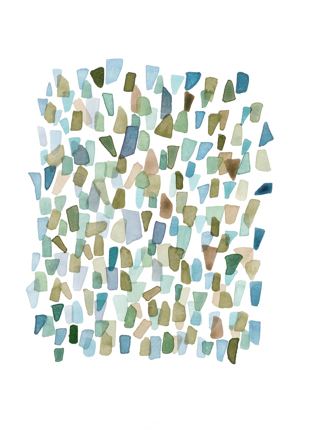 Green Mossy Seaglass Poster och Canvastavla