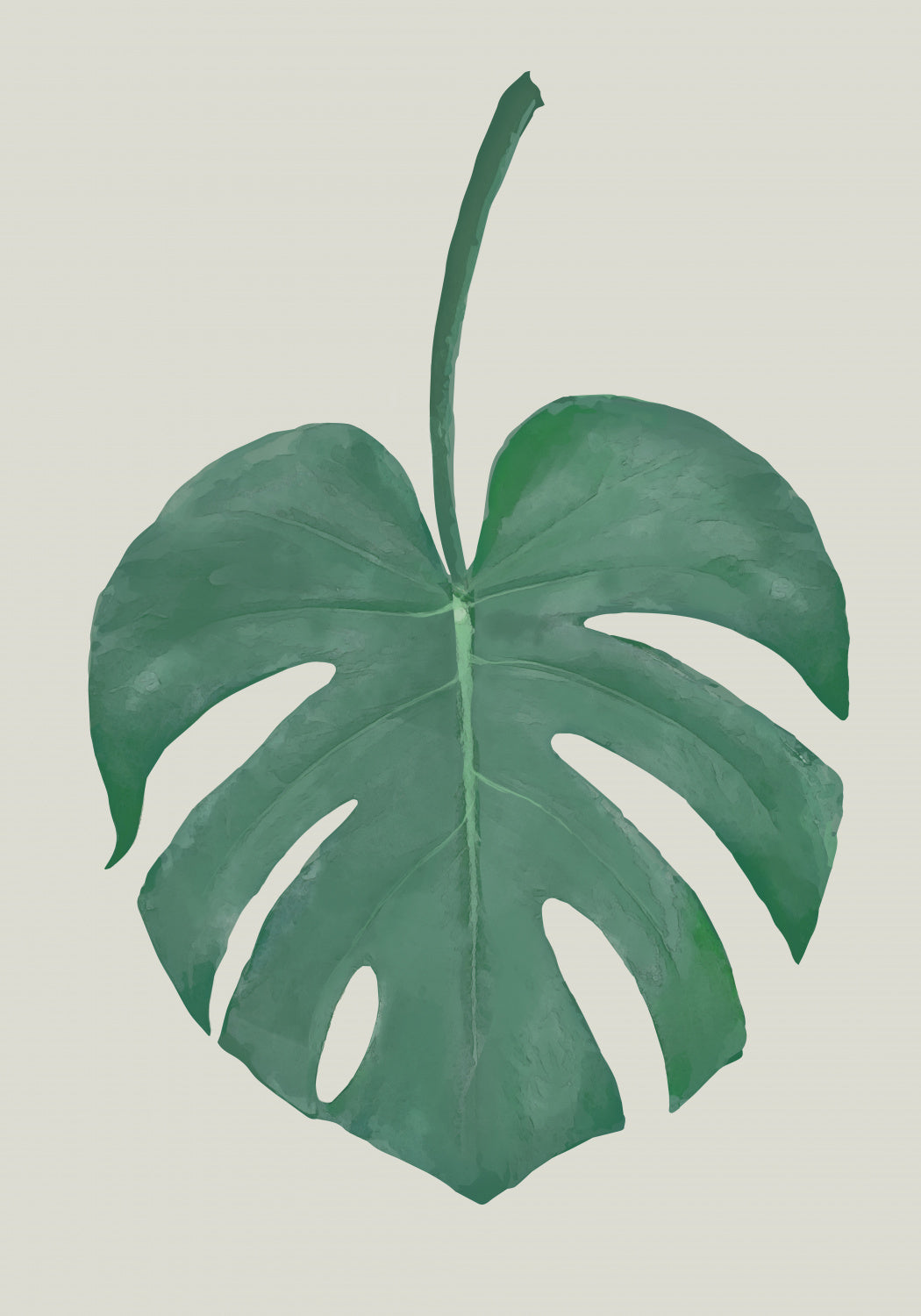Monstera Aqua 05 Poster och Canvastavla