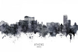 Athens Greece Skyline Poster och Canvastavla